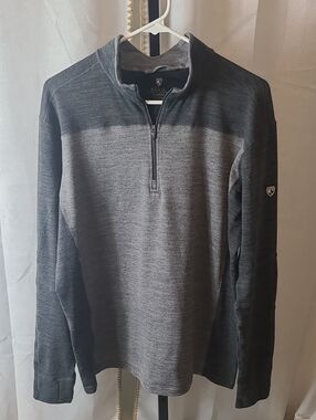 Kühl Mens Ryzer Long-Sleeve 1/4 Zip Pullover Shirt XL  Gray